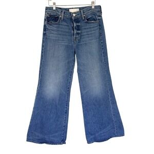 MOTHER Superior (29) The Tomcat Roller High Waisted Wide Leg Jeans 100% cotton
